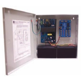 AL400ULMR Access Power Distribution Module with Power Supply Charger, PTC Class Outputs, 12/24VDC at 4A, FAI, 115VAC, Red BC300 Enclosure