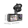KALLORY Lens Dash Cam Recording for Front Inside and Rear Views Night Recording -Button Locking for Car Safety and Security view 2