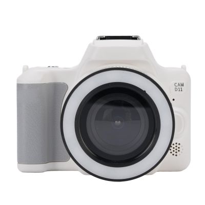 48MP 2K Digital Camera, for Vlogging Camera with 16X Digital Zoom, 2 Inch Display, Double Lens, Beauty Filters, OTG for Android Transfer, for Travel (Black) (White)