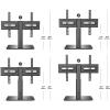 JDJXYNSRT TV Bracket tv Wall Mount TV Stand Mount, Height Adjustable Table Top TV Stand with Wire Management, Latch Design( view 3