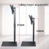 JDJXYNSRT TV Bracket Floor TV Stand Base with Height Adjustable Mount, 360 Horizontal and Vertical Screen Rotation, for Most 26 to 65 Inch Screen( view 4