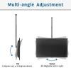 JDJXYNSRT TV Ceiling Mount Adjustable Bracket - TV Wall Mount Bracket Fits 32-65 Inch 4K TVs, Adjustable Height Telescoping Tilt and Swivel Flat Screen Display, Black, view 3
