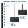 JDJXYNSRT TV Ceiling Mount Adjustable Bracket - TV Wall Mount Bracket Fits 32-65 Inch 4K TVs, Adjustable Height Telescoping Tilt and Swivel Flat Screen Display, Black, view 4