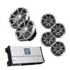 wet sounds HTM-8 Full-Range Class-D 85x8 W RMS @4 OHM Amp, Two Pairs Recon 6-S 6.5" 60-W RMS Coaxial Speakers with Silver XS Grille and Cone & Two Recon 10 FA-S 10" Free Air Subwoofer view 1