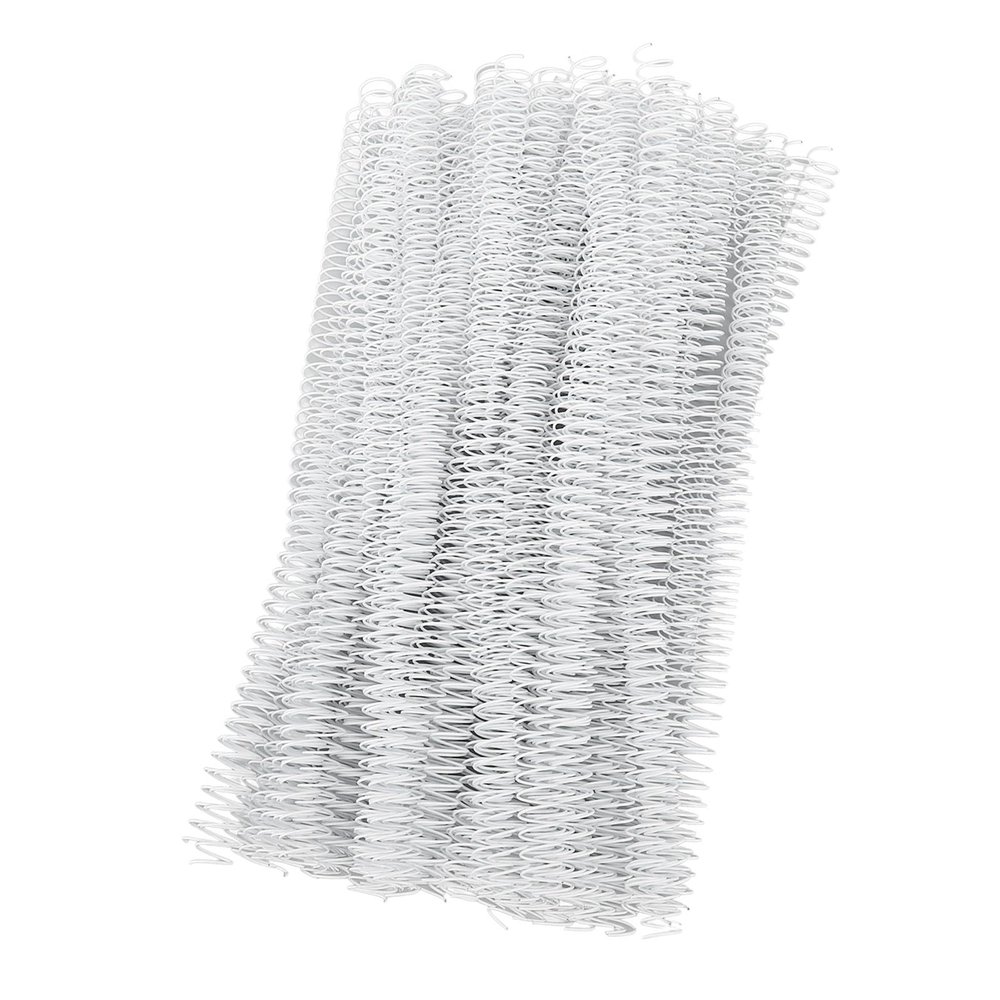 Acouto Black Spiral Binding Coils 00Pcs 2.7mm - 90 Sheet Acity - 4: Pitch, 48 Teeth - 360 Rotation (White)