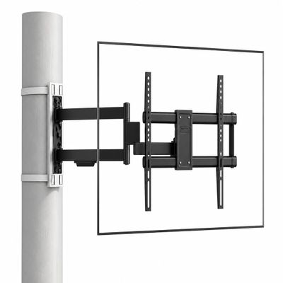 CondoMounts 37"80" TVs | Indoor Full Motion TV Mount Fits Pillars & Poles, No Drill Gazebo & Pergola TV Mount, VESA 600x400, Holds 110 lbs