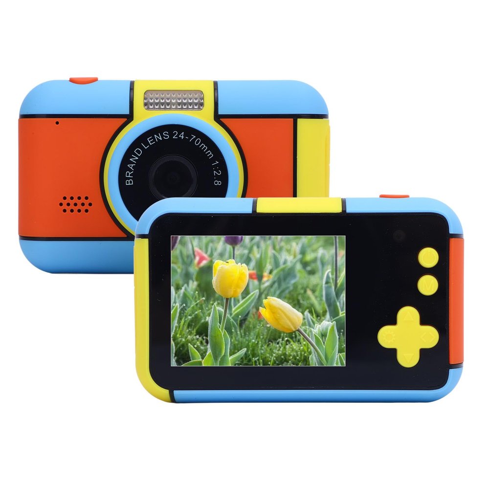 32MP 1080P Digital Camera for Kids, Selfie Record Toy with 32G Memory Card, Screen, LED Flash, Small Camera for Boys Girls Photography, Easy Sharing (Blue)