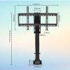 JDJXYNSRT Telescopic Electric TV Lift - Electric TV Lift Mount with 360 Rotation to Left and Right, Hidden in Cabinet, Suitable for 26-70 Inch LED Screens, with Load 60 kg/132 lbs view 2