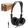 SENTRY Bulk Rugged School Headphones, Durable for Kids, Students, Teachers, Classrooms, 3.5mm or USB-C Jack Options, Optional Boom Mic for Online Learning (24 Count - 3.5mm Inline Mic, 24, Count) view 1