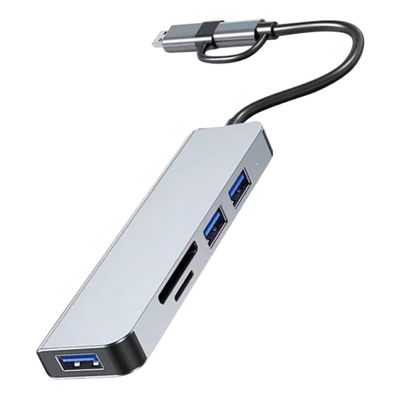 Artibetter USB Hub Adapter Type-c USB Dock Card Readers High-Speed Data Transfer for Laptop and Computer