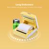 Walfront L8 Mini Thermal Printer Portable Bluetooth Photo Label Maker 203DPI Resolution with 1 Roll Paper for Journals Planners DIY (Yellow) view 2