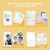 Walfront L8 Mini Thermal Printer Portable Bluetooth Photo Label Maker 203DPI Resolution with 1 Roll Paper for Journals Planners DIY (Yellow) view 4