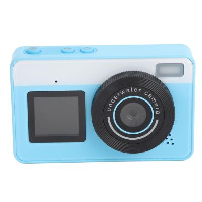 Digital Camera 48MP, Underwater Vlogging Camera with 1.44 Inch Front Screen and 2.88 Inch Rear Screen, 18x Zoom, with Fill Light, Filters (Blue)