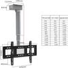JDJXYNSRT Electric Ceiling TV Mount, Ceiling TV Bracket, Adjustable Ceiling TV Mount Bracket, Motorized TV Mount, TV Lift Mechanism with Remote(60cm) view 2