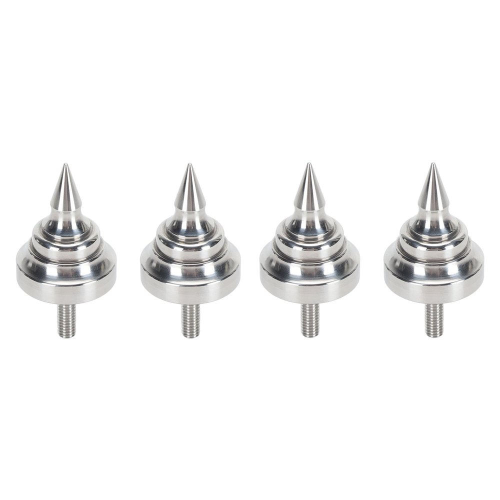 Acouto HiFi Speaker Spikes - Shockproof Stainl Steel Isolation Feet for Amplifier & CDDVD Player (#1) (#2) (#3) (#4)