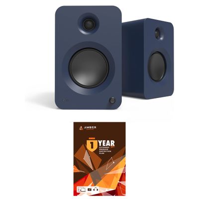 Kanto REN Blue Bluetooth Powered Bookshelf Speakers - Matte Blue Pair with 1 Year Amber Protection Extension Plan (2024)