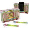 Fun Express 8" x 5" Retro Boom Box Phone Amplifiers with Microphone Props - 12 Pieces view 1