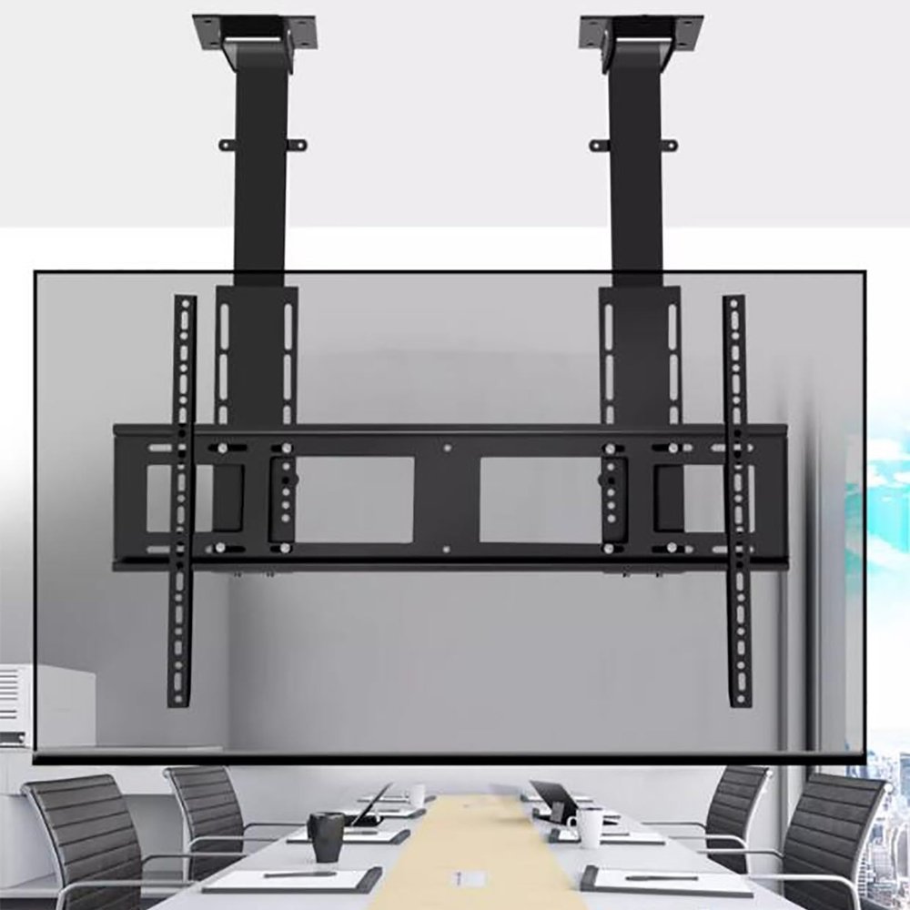 JDJXYNSRT Adjustable Height Electric TV Lift - Motorized Ceiling TV Mount with Remote Control, Telescopic Electric TV Lift with Auto Lifting, Fits 55-120 Inch Motorized TV Stand(90