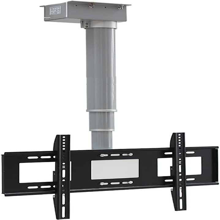 JDJXYNSRT Electric Ceiling TV Mount, Motorised TV Bracket, Electric Ceiling TV Lift - TV Wall Mount - Motorized Riser Mount with Remote Control, Motorized Ceiling Mount(30cm)