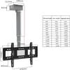 JDJXYNSRT Electric Ceiling TV Mount, Motorised TV Bracket, Electric Ceiling TV Lift - TV Wall Mount - Motorized Riser Mount with Remote Control, Motorized Ceiling Mount(30cm) view 2