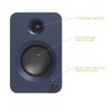 Kanto REN Blue Bluetooth Powered Bookshelf Speakers - Matte Blue Pair with 4 Year Amber Protection Plan (2024) view 4