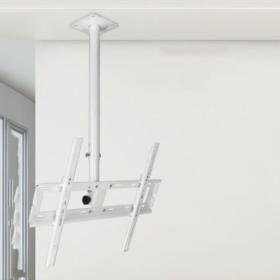JDJXYNSRT TV Ceiling Mount Bracket - Ceiling TV Mount, Adjustable Height and Tilt Swivel Ceiling TV Bracket, for 32-55 Inch TV Mount, Max 400x400mm, Metal Expansion Screw Fixing Ceiling TV,2m