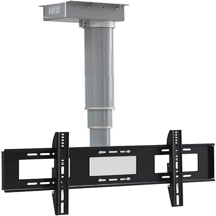 JDJXYNSRT Electric Ceiling TV Mount, Motorised TV Bracket, Adjustable Ceiling TV Mount Bracket - Motorized TV Mount, Electric TV Lift with Remote Control(60cm)