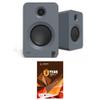 Kanto REN Grey Bluetooth Powered Bookshelf Speakers - Matte Grey Pair with 5 Year Amber Protection Plan (2024) view 1