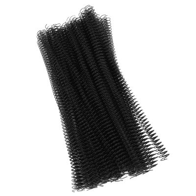 Acouto Black Spiral Binding Coils 00Pcs 2.7mm - 90 Sheet Acity - 4: Pitch, 48 Teeth - 360 Rotation (Black)