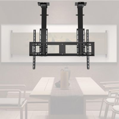 JDJXYNSRT Motorized Ceiling TV Mount, Adjustable Height Electric TV Lift with Remote Control, Telescopic Electric TV Lift with Auto Lifting, Fits 55-120 Inch Motorized TV Stand (Si