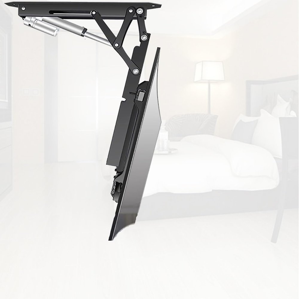 JDJXYNSRT Motorized Ceiling TV Mount, Hidden Drop Down TV Lift, Telescopic Electric TV Lift with Auto Lifting, 0-85 Flip Down, Fits 32-70 Inch TVs Motorized TV Stand