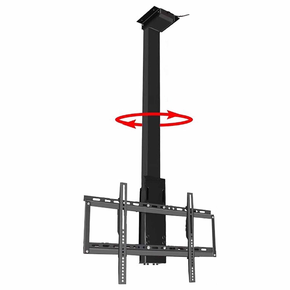 JDJXYNSRT Electric TV Ceiling Mount - 360 Manual Rotation TV Lift, Fits 32-75 Inch Motorized TV Stand, Adjustable Ceiling TV Mount Bracket, with Remote Control Motorized TV Mount