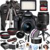Canon EOS Rebel T7 DSLR Camera Bundle w/Canon EF-S 18-55mm f/3.5-5.6 is II Lens + 128GB Extreme Memory, LED Video Light, Wide Angle Lens, Telephoto Lens, 3pc Filter Kit- 39pc Pro Bundle (Renewed) view 1