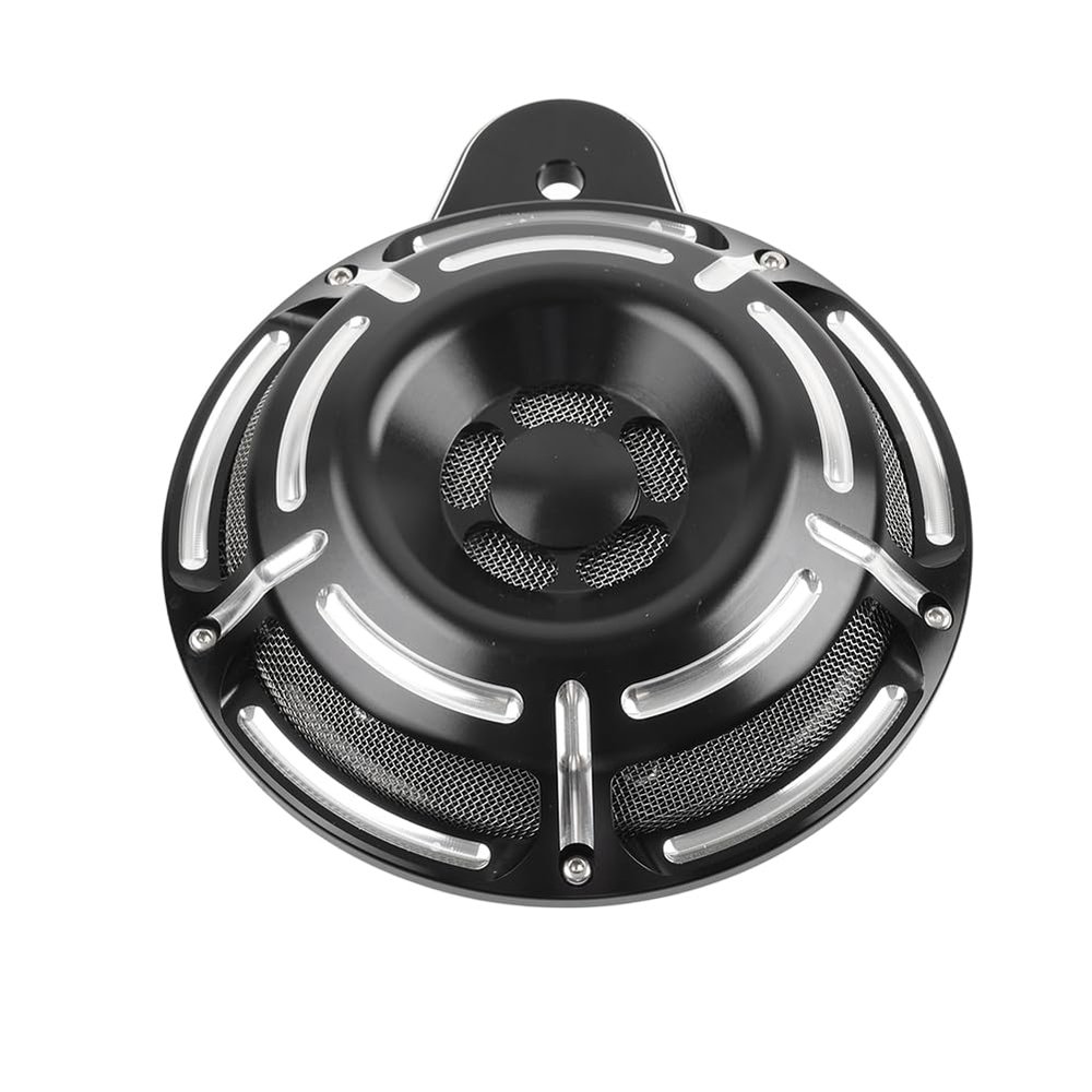 Cnaloo12 1 Pc Horn Speaker Cover Aluminum E For Harley Big Twin 91-23(For Evo/For Twin Cam/For M8)