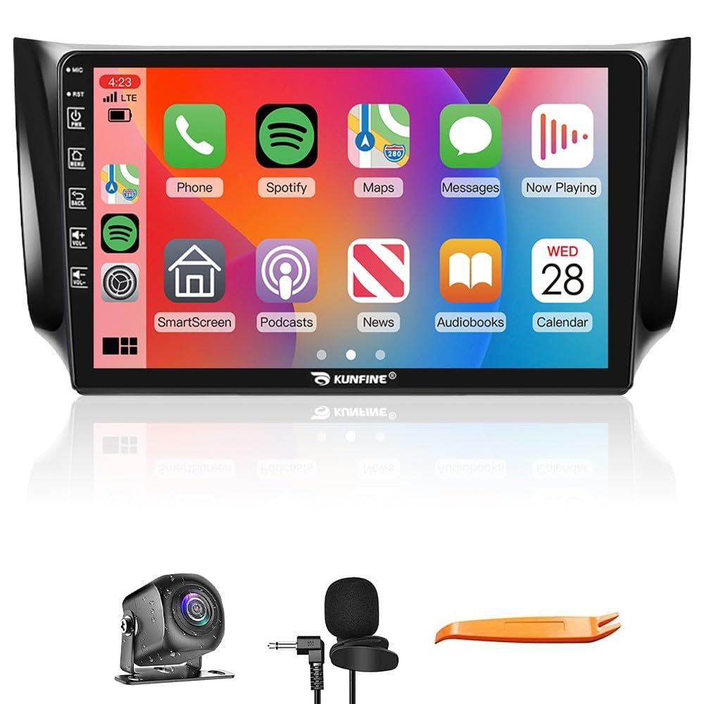 Car CarPlay Android Auto Navigation Stereo GPS Radio Reverse Camera Display 10" IPS Touchscreen Headunit Tablet Pad Media Player for Nissan Sentra Sylphy 2013-2019, if Applicable Quad Core 4G+64G