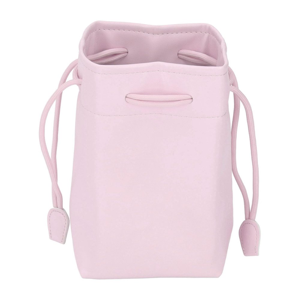 Mtlavishness PU Leather Drawstring Pouch Bag Ultra Soft and Portable for Instant Mini Mirrorless and Digital Cameras During Travel with Size 19.5 X 11.5 X 7.5cm (Pink)