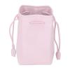 Mtlavishness PU Leather Drawstring Pouch Bag Ultra Soft and Portable for Instant Mini Mirrorless and Digital Cameras During Travel with Size 19.5 X 11.5 X 7.5cm (Pink) view 1