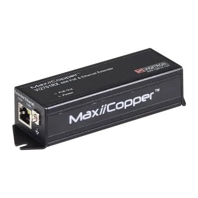 Vi2701RX MaxiiCopper 1-Port Ethernet & PoE Extender Receiver  74W PoE, UTP up to 3,000ft, MegaPixel Certified