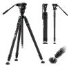 SIRUI SVS60 Carbon Fiber Tripod with S3 Fluid Video Head Kit, 68.5" One-Step Height Adjustment Travel Tripod & Monopods, Modular Compact with Triangular Center Column, 15Leveling, Max Load 13 lbs view 1
