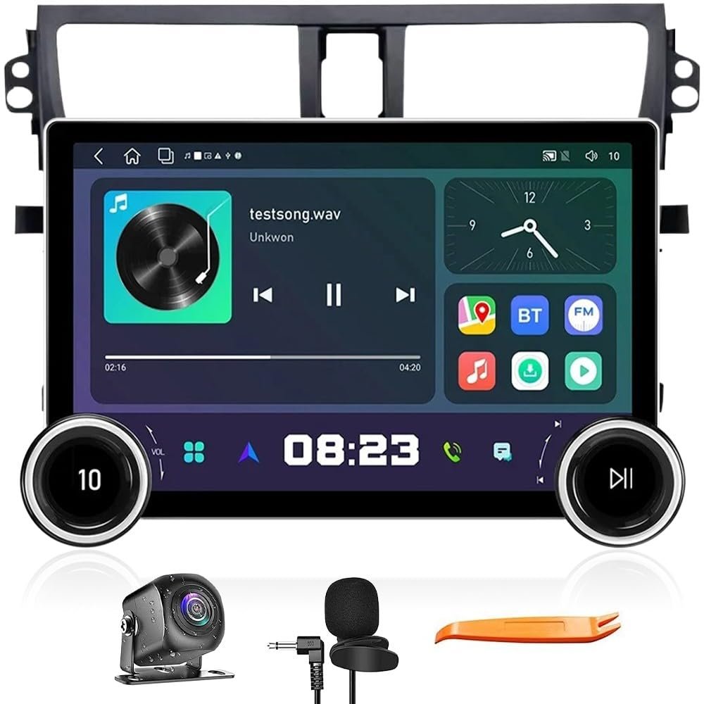 Display Knobs CarPlay/Android Auto Autoradio Android AM/FM Radio Navigation Stereo Player GPS 11.8" QLED Touch Screen BT WiFi 2 Din Headunit Tablet for Suzuki Alto Celerio 2014-2018 Octa Core 8G+256G