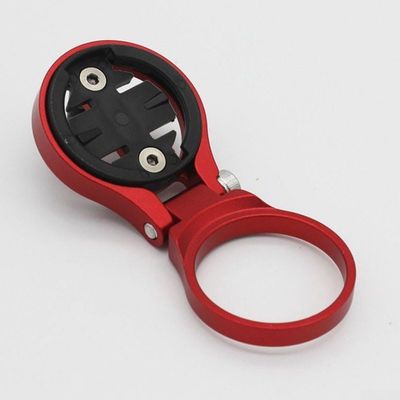 Adjustable Bicycle Stem Computer Mount for Garmin Edge 200 500 510 520 800 810 820 1000 GPS Computers, CNC Aluminum Alloy, Adjustable Angle, 28.6mm Stem Compatible(Red)