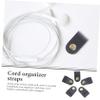 Mikikit 5pcs Cord Organizers for Audio Usb Video Cables Artificial Wrap Management Straps for Tidy Home Office and Compact view 3