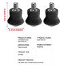 3PCS Rubber Feet 1/4 Tripod Feet Slip for Tripod Legs Ensuring Stability On Indoor and Outdoor Shoots view 3