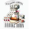 3Pcs - Having A Mental Bake Down Sticker - Skeleton Chef Sticker - Hilarious Kitchen - Water Bottle - Laptop - Phone - Notebook view 1
