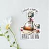 3Pcs - Having A Mental Bake Down Sticker - Skeleton Chef Sticker - Hilarious Kitchen - Water Bottle - Laptop - Phone - Notebook view 4
