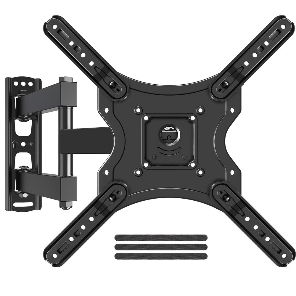 ELIVED Full Motion TV Wall Mount for Most 26-60 Inch TVs, Articulating Arms Swivel and Tilt tv Mount, Wall Mount Brackets Max VESA 400x400, Single Stud Perfect Center Design, Holds Up to 77 lbs.