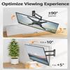 ELIVED Full Motion TV Wall Mount for Most 26-60 Inch TVs, Articulating Arms Swivel and Tilt tv Mount, Wall Mount Brackets Max VESA 400x400, Single Stud Perfect Center Design, Holds Up to 77 lbs. view 3