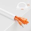 Delamu 42.5'' TV Cord Hider Kit, Wall Mounted Cable Cover Hides 2-3 Wires, Paintable Cord Management Cover for Home Decoration, 1.57'' W X 0.59'' H, White view 3