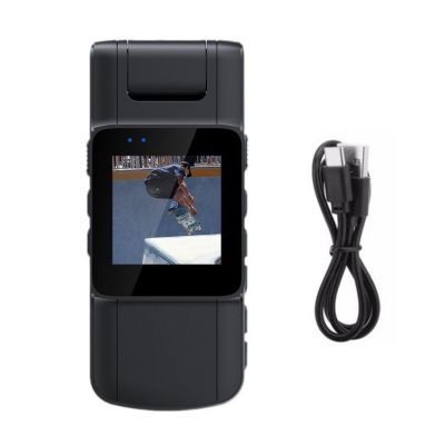1080P Night Vision Wearable Camera for Outdoor Sport Travel, 180 Rotatable