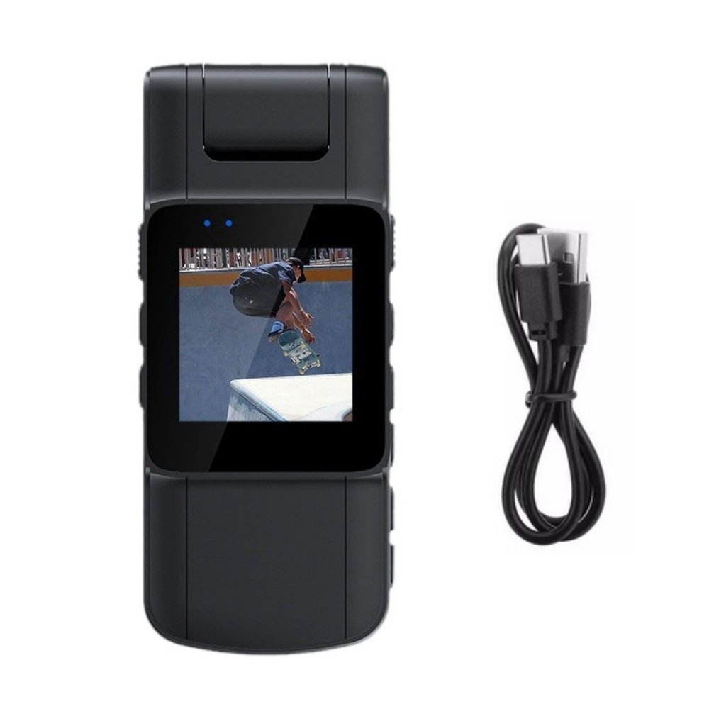 1080P Night Vision Wearable Camera for Outdoor Sport Travel, 180 Rotatable
